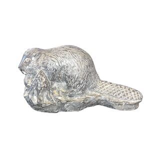 Wolf‎ Originals VTG Canadian Inuit Inspired Stone Beaver Figurine 3.75"X2"X1.75"